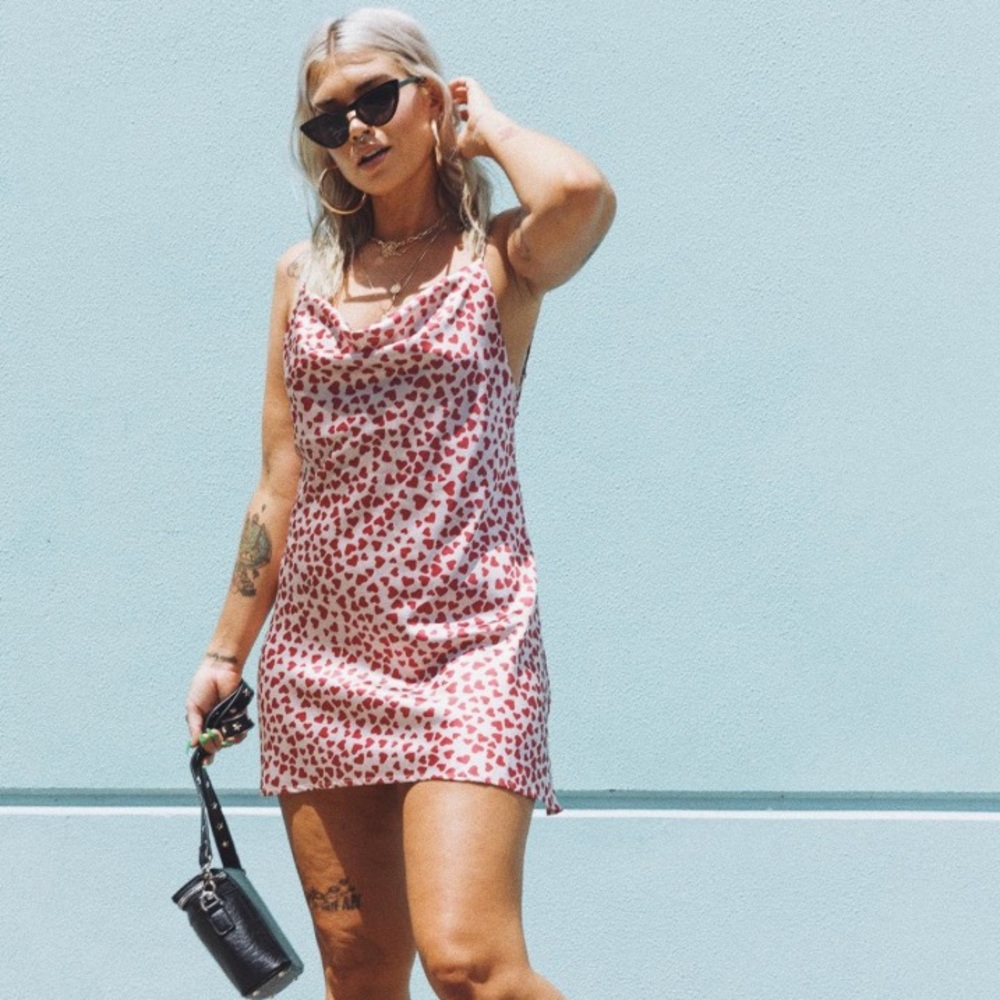 Princess Polly Harlowe Heartbeat Mini Dress